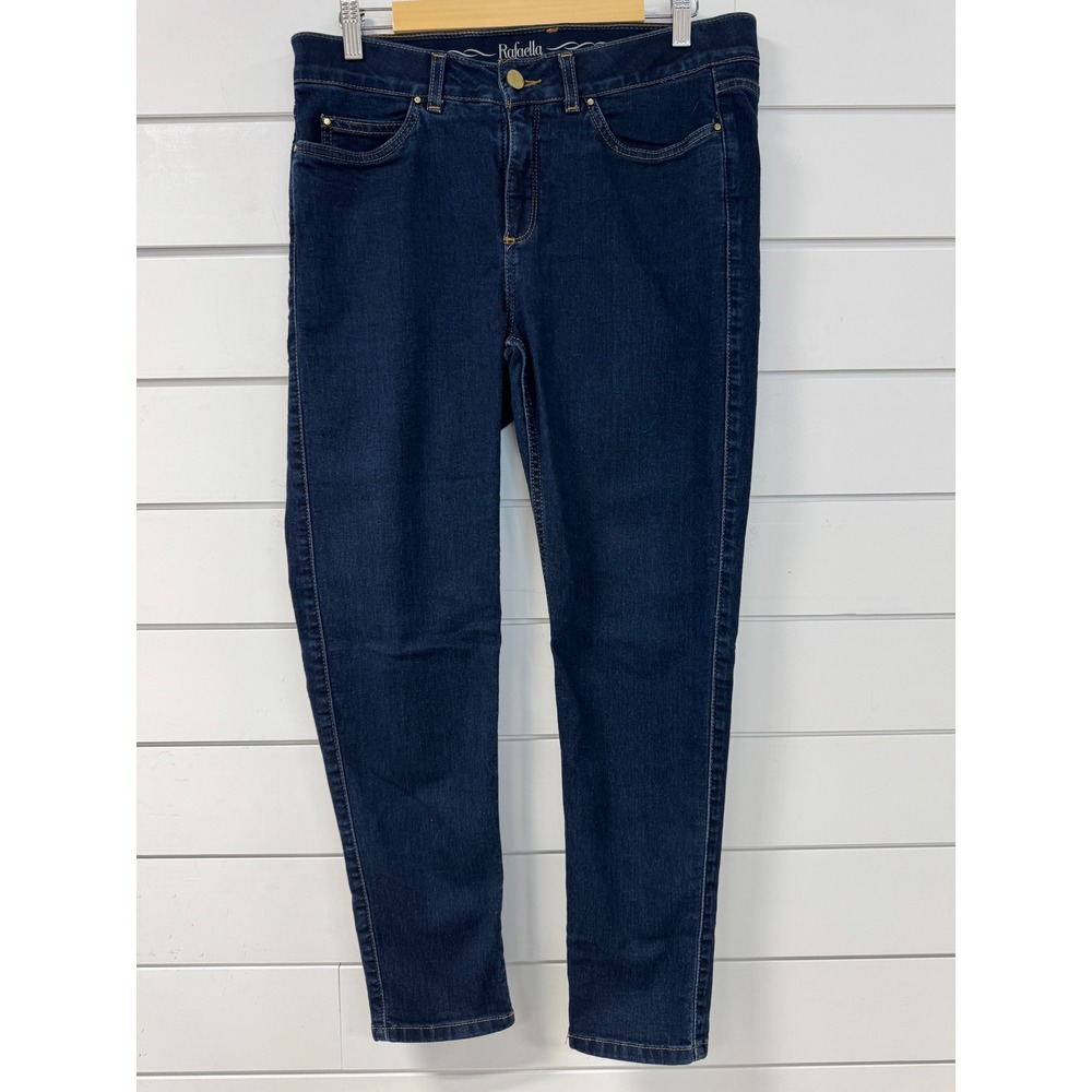 Rafaella Weekend Slimming Dark Wash Straight Leg Jeans Womens Size 12 Indigo